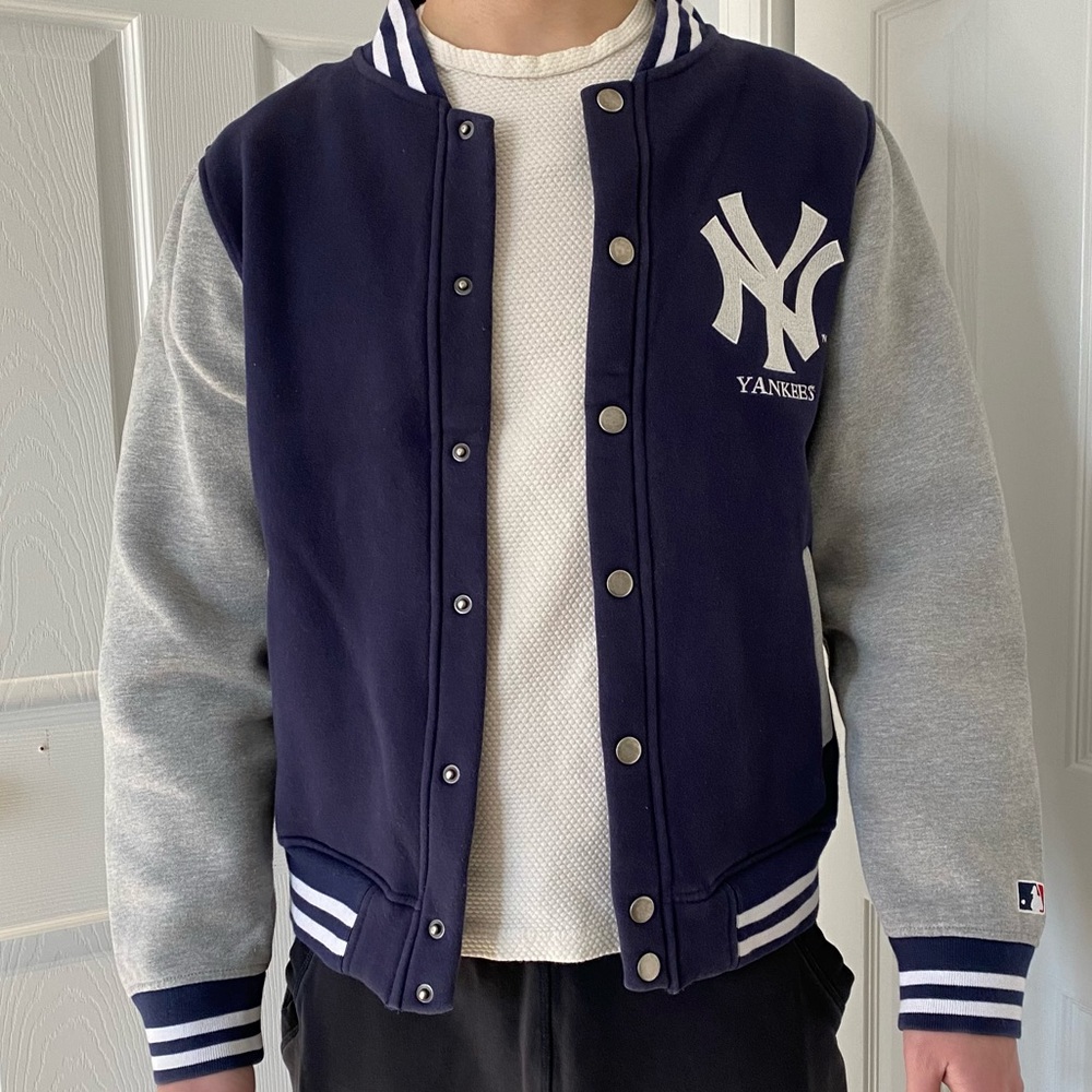 Men's New York Yankees Snap Fleece Jacket